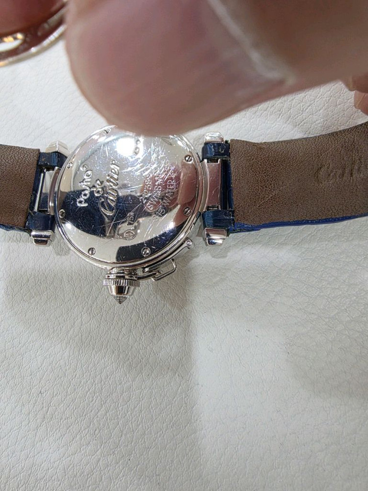 까르띠에 파샤 금통 다이아 시계 정품--3