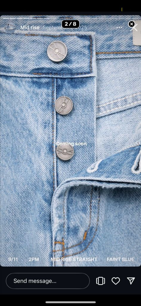 SIX AND A HALF 식스앤어하프 클래식 스트레이트 데님 중청바지 이미지