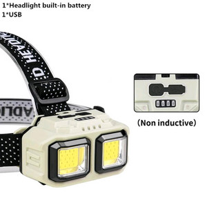 C타입 충전식 밝은 COB LED 헤드랜턴(밝음,리튬이온18650배터리 포함) 이미지