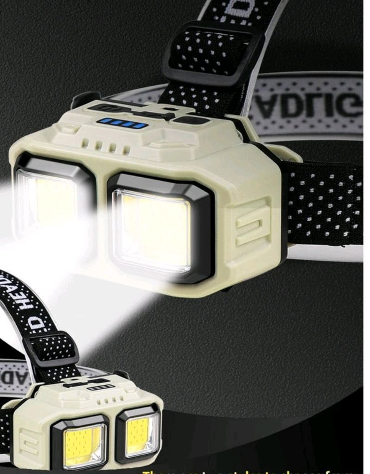 C타입 충전식 밝은 COB LED 헤드랜턴(밝음,리튬이온18650배터리 포함) 이미지