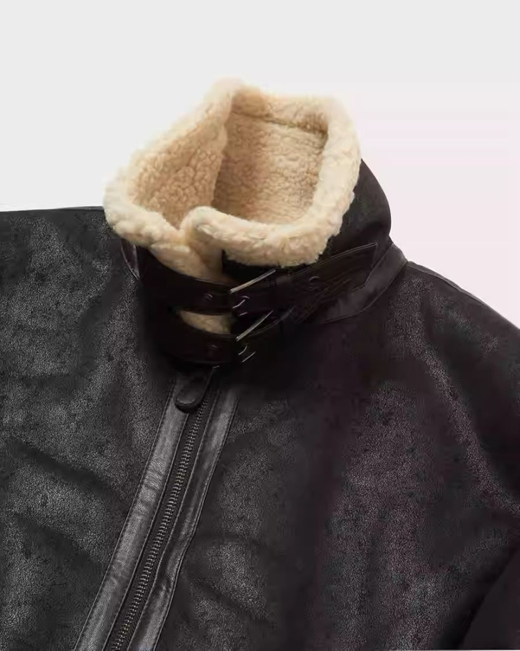 알파인더스트리 x 몽키타임 일본 꼴라보 블랙 L 무스탕 이미지