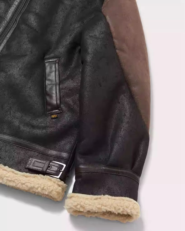 알파인더스트리 x 몽키타임 일본 꼴라보 블랙 L 무스탕 이미지