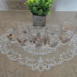 일본 정품 스누피 유리컵 5개세트 판매해요