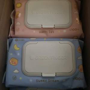 유한킴벌리 하기스 그린핑거 물티슈 100매 9개 일괄