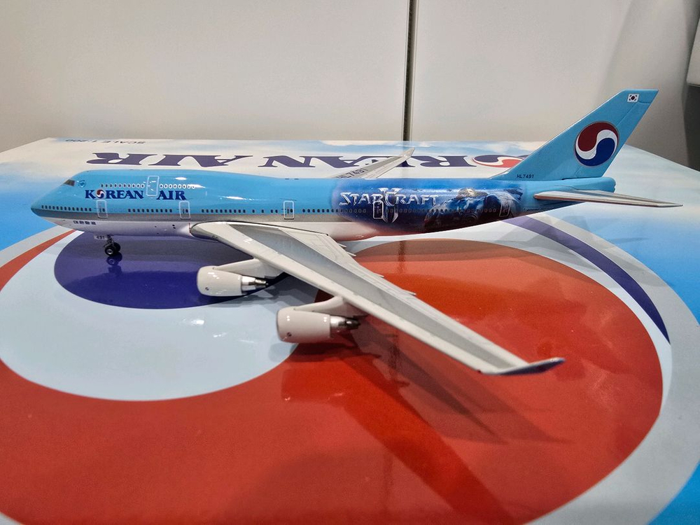 1:400 대한항공 B747-400 HL7491 스타크래프트2 특도 비행기모형 팝니다. 이미지