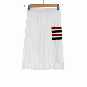 [36] 톰브라운 4바 플리츠 치마 미디 스커트 화이트