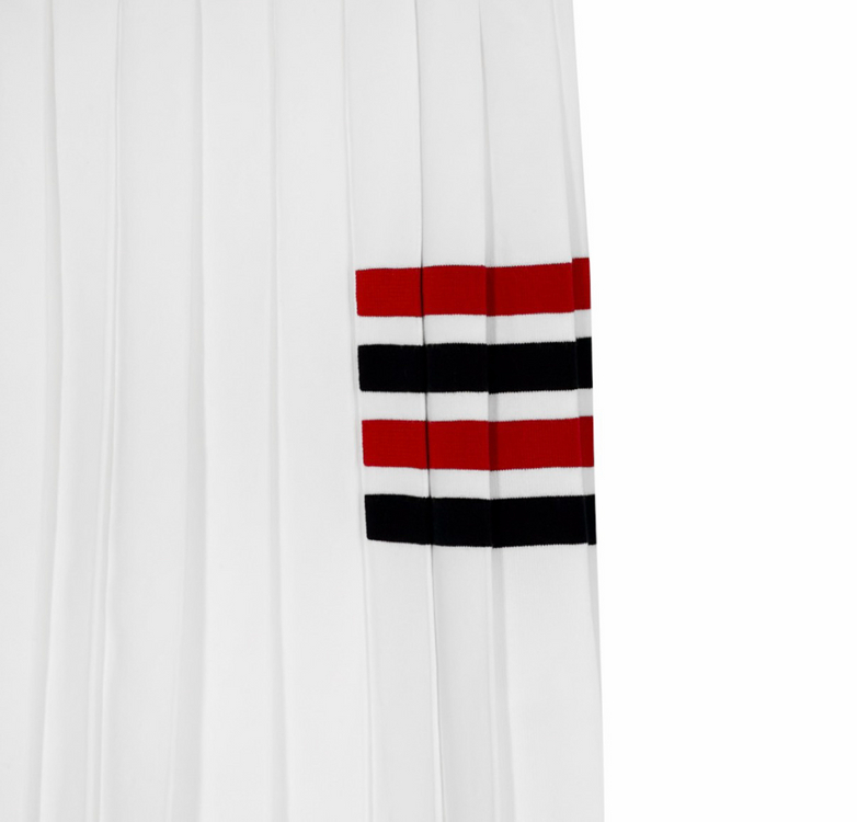 [36] 톰브라운 4바 플리츠 치마 미디 스커트 화이트--5