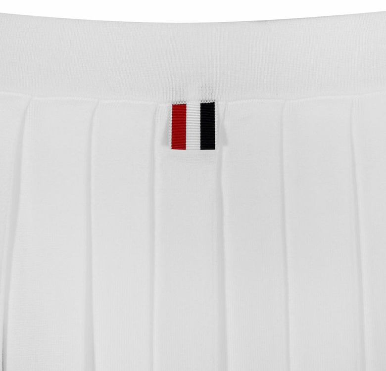 [36] 톰브라운 4바 플리츠 치마 미디 스커트 화이트--6