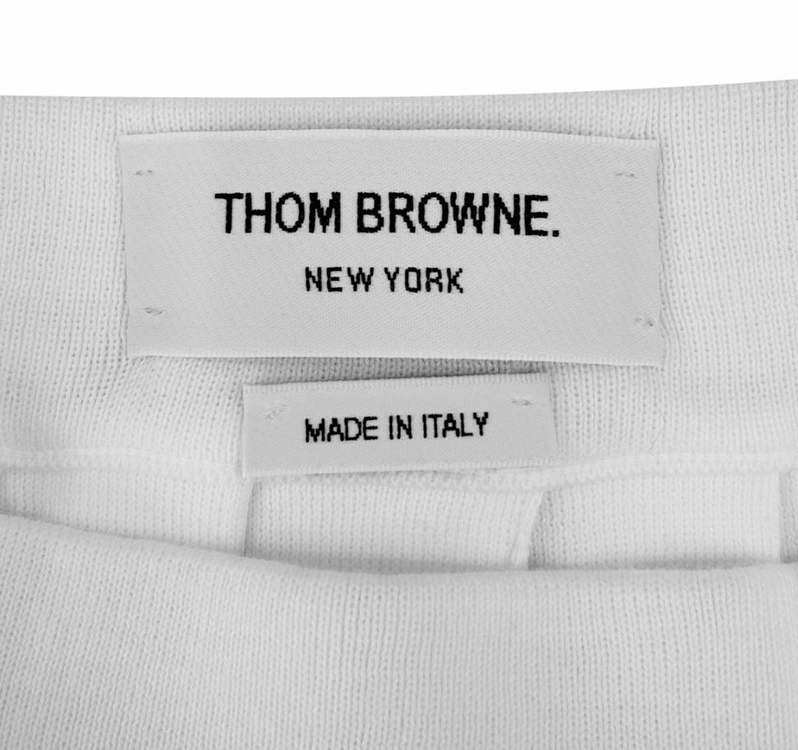 [36] 톰브라운 4바 플리츠 치마 미디 스커트 화이트--7