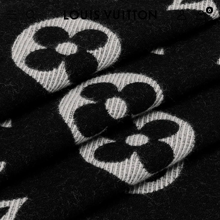 [새상품/포장그대로] 루이비통 LV 에센셜 머플러 블랙--7