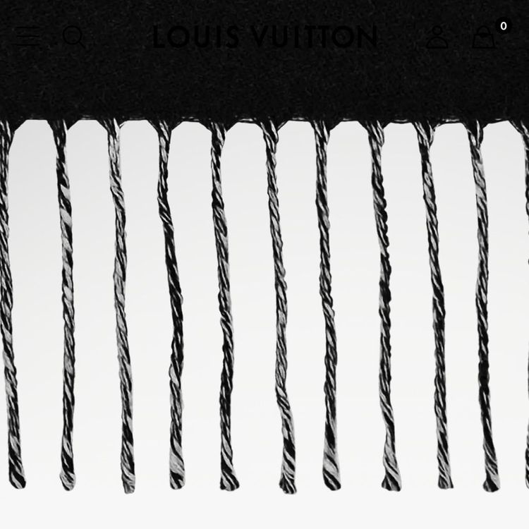 [새상품/포장그대로] 루이비통 LV 에센셜 머플러 블랙--8