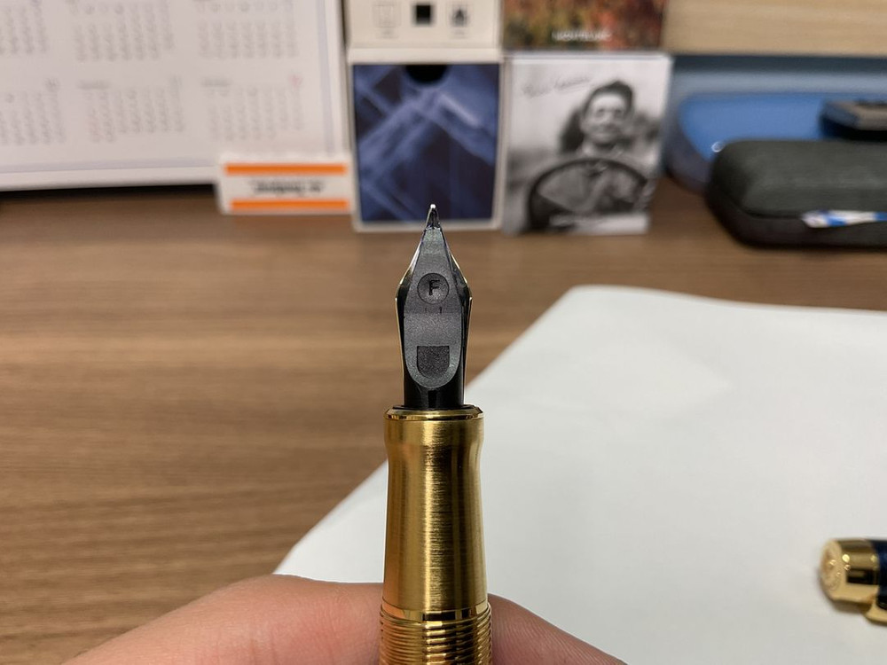 파카 듀오폴드 프레스티지 블루 쉐브론 만년필 f닙--1