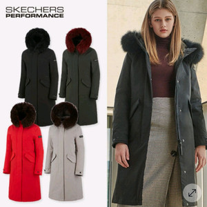 스케쳐스 여성 라쿤퍼 롱 구스다운 코트 #완전새거# 이미지