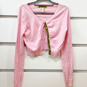 넘나 예쁜 라이트핑크 볼레로 니트 크롭 가디건 이미지