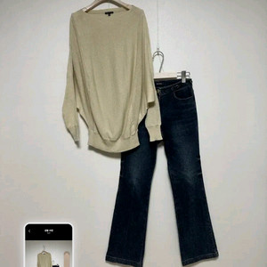 띠어리 린넨 울 돌먼 니트