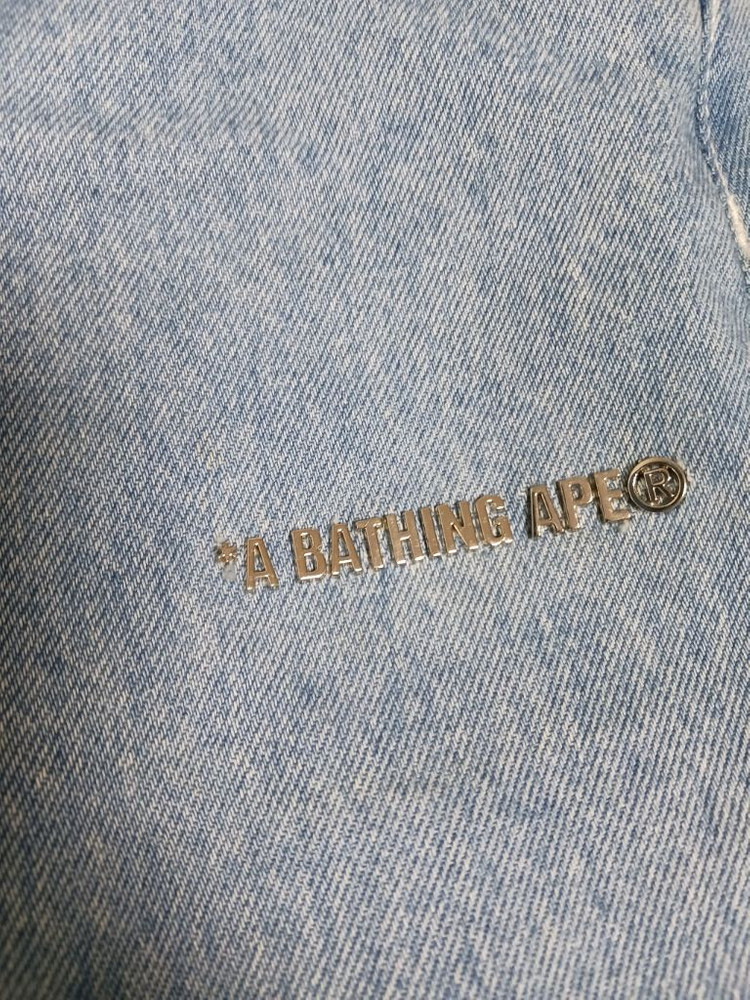 정품 베이프 스타패치 바지 데님 팬츠 배기바지--2