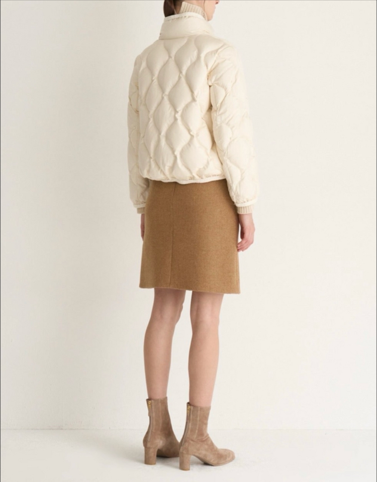 마인 MINE 펄 퀼팅 하이넥 구스 다운 점퍼 패딩 자켓--2