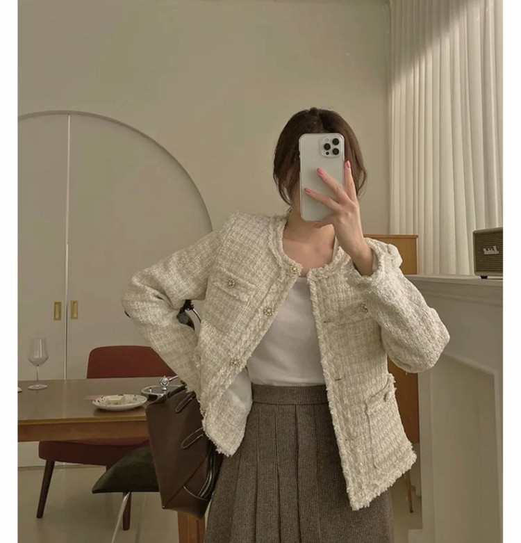 고급스러운 무드의 트위드자켓(프리사이즈)--1