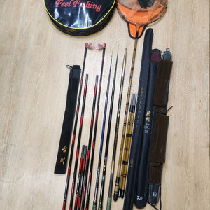 낚시대장비.은성다이아플렉스조선30.일본다이아청명MX25. DIF프로페셜널동춘32.필피싱받침대2개.뜰채3단.살림망대