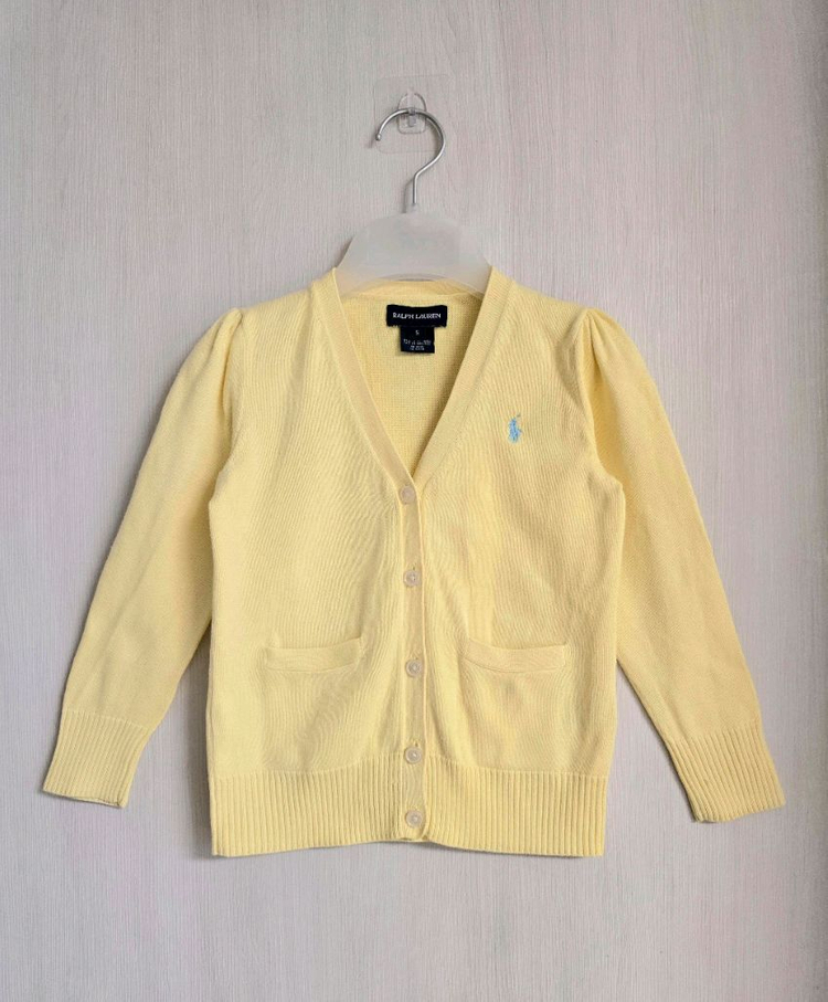 폴로랄프로렌키즈 여아 코튼 브이넥 가디건 5T--0