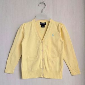 폴로랄프로렌키즈 여아 코튼 브이넥 가디건 5T