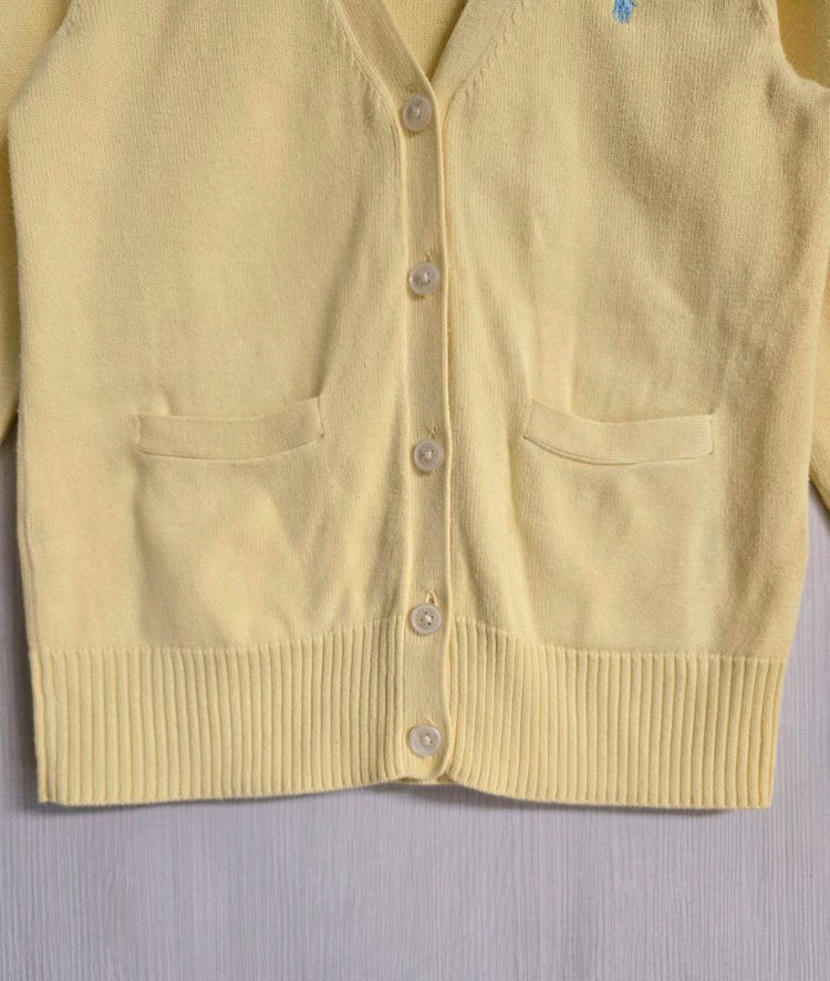 폴로랄프로렌키즈 여아 코튼 브이넥 가디건 5T--6