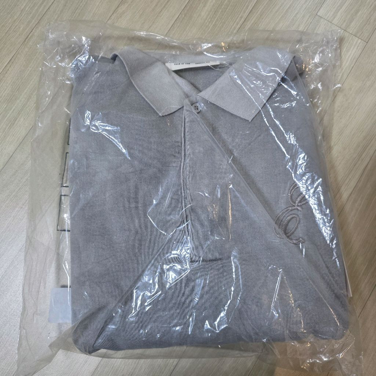 [새상품] 피어오브갓 에센셜 클래식 폴로 스웨트셔츠 M (스모키그레이)--8