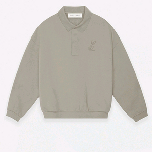 [새상품] 피어오브갓 에센셜 클래식 폴로 스웨트셔츠 M (스모키그레이)