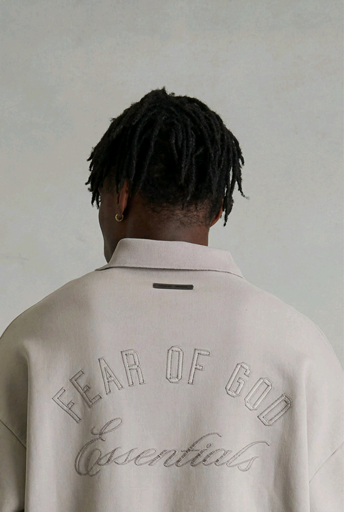 [새상품] 피어오브갓 에센셜 클래식 폴로 스웨트셔츠 M (스모키그레이)--6