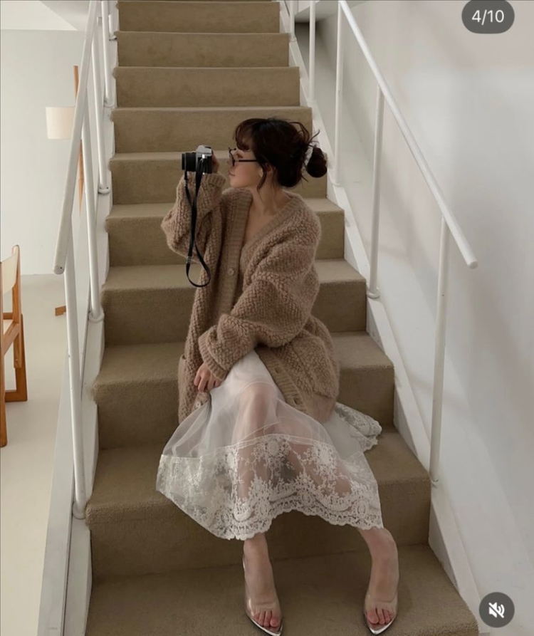 드레스반티아 레이스 레이어드 스커트 웨딩스냅 셀프웨딩 샤스커트 이미지