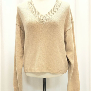 한섬 TIME 캐시미어 브이넥 니트 90 (23년 12월) 베이지 이미지