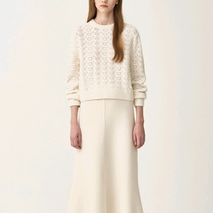 새상품 한섬 더 캐시미어 ㅡ 투웨이 니트 스컷