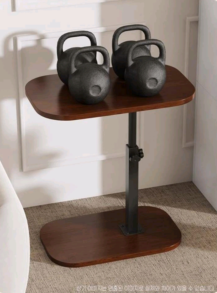 공간활용 높이조절 콘솔테이블 높이 조절 가능한 새 사이드 테이블입니다. 튼튼한 지지대로 안정감 있게 사용 가능합니다--5