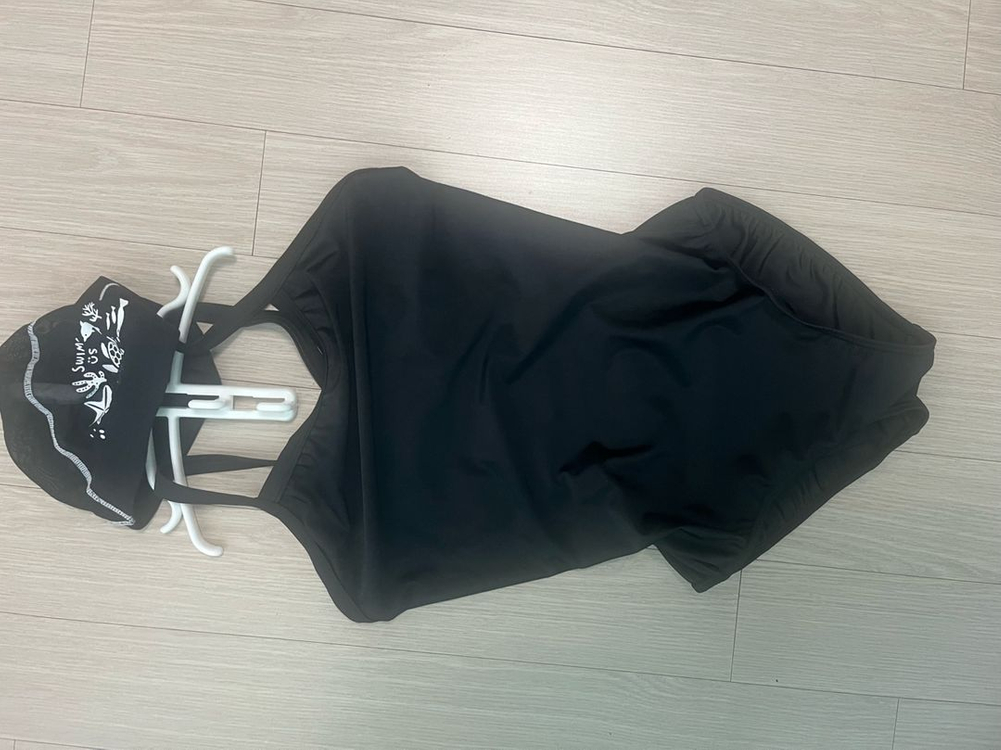 90-95 여성 수영복 블랙 로우컷 센티 블랙스완--1