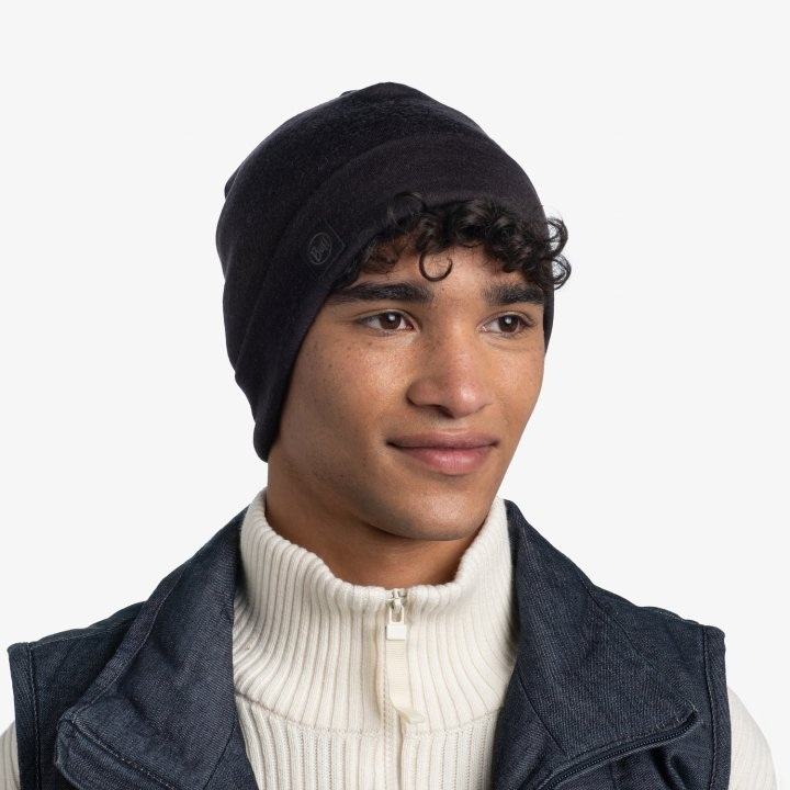 BUFF 버프 메리노 헤비웨이트 비니 솔리드 블랙--2