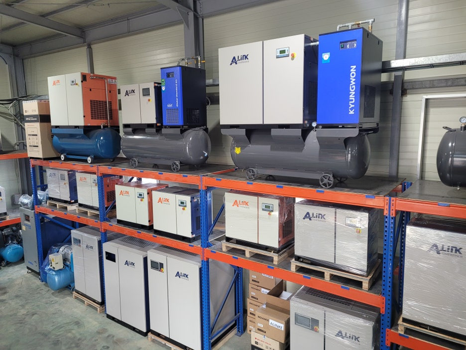 중고 - 5마력 150리터 산업용 피스톤 콤프레샤--9