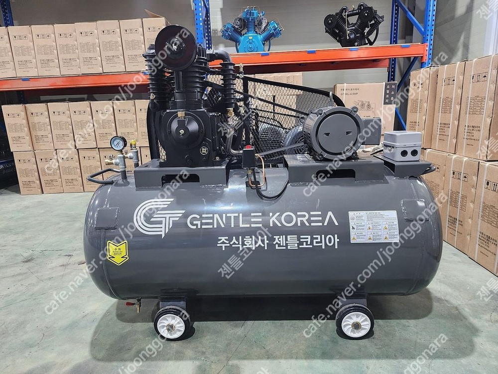 중고 중고압 5마력 400리터 콤프레샤 카센타 정비소용--0