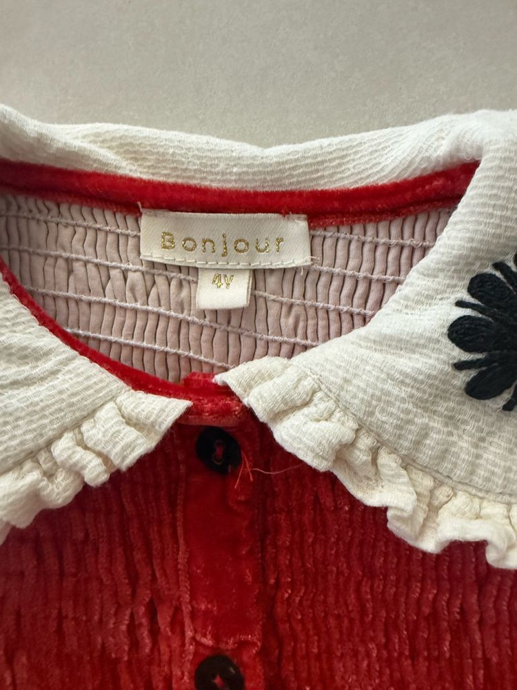 봉주르다이어리 벨벳드레스4y--1