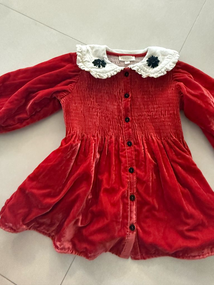 봉주르다이어리 벨벳드레스4y--2