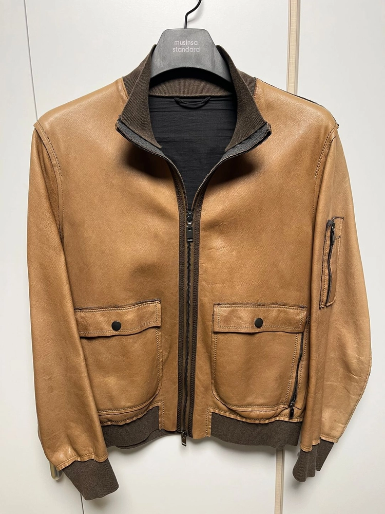 랑방 LANVIN 램스킨 브라운 블루종 자켓 100사이즈 이미지