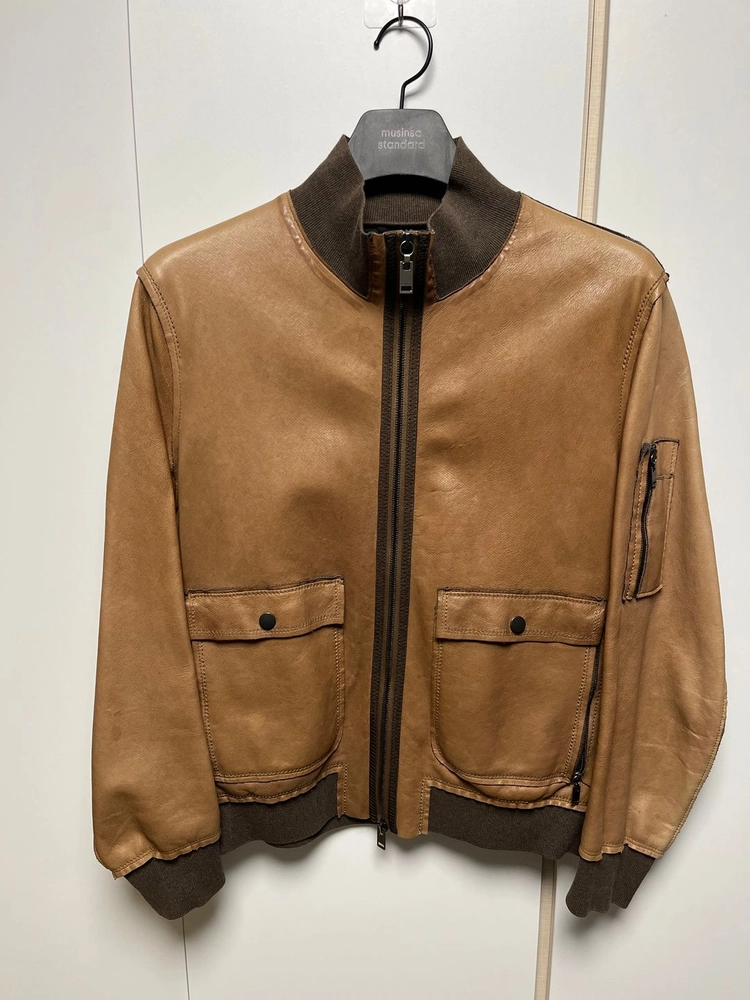 랑방 LANVIN 램스킨 브라운 블루종 자켓 100사이즈 이미지
