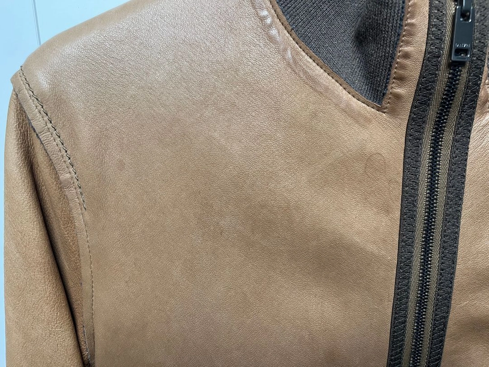 랑방 LANVIN 램스킨 브라운 블루종 자켓 100사이즈 이미지