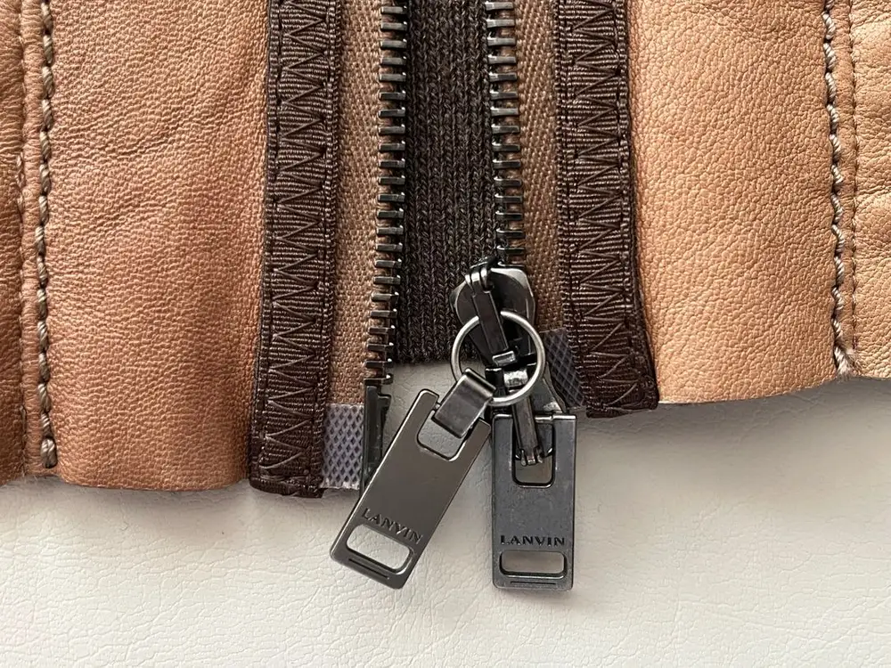 랑방 LANVIN 램스킨 브라운 블루종 자켓 100사이즈 이미지