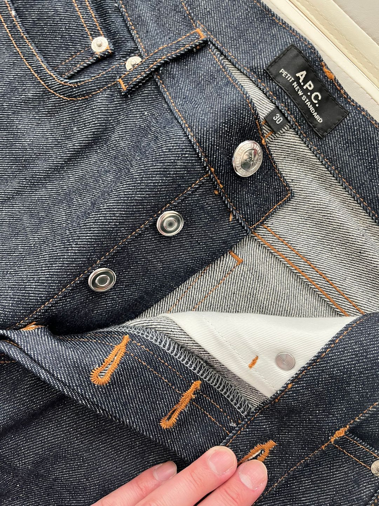 아페쎄 쁘띠뉴 스탠다드 인디고 셀비지 데님 30사이즈 새제품 이미지