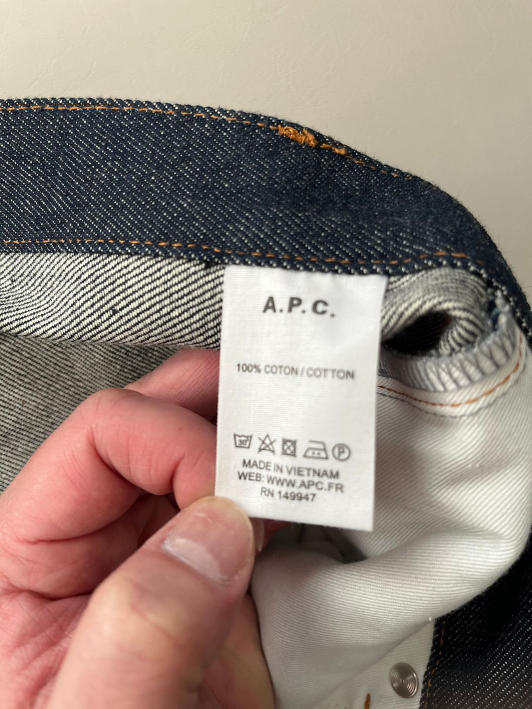 아페쎄 쁘띠뉴 스탠다드 인디고 셀비지 데님 30사이즈 새제품 이미지