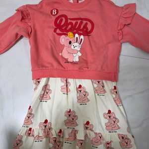 (미착용) 베베드피노 프렌즈 레이어드 원피스 120사이즈