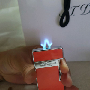 [새상품] 듀퐁라이터 슬리미 터보 신형 ca028006 코랄 래커 크롬 쌍불 터보 듀퐁 라이타