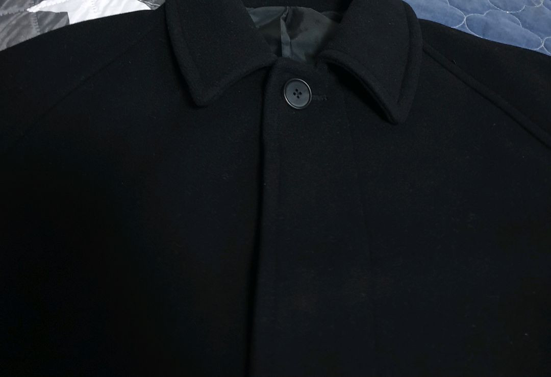 무신사스탠다드 캐시미어 블렌드 오버사이즈 발마칸 코트 블랙 (M)--1