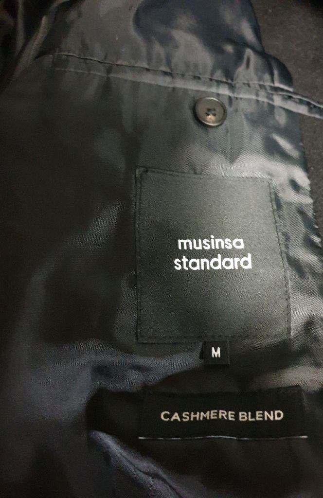 무신사스탠다드 캐시미어 블렌드 오버사이즈 발마칸 코트 블랙 (M)--2