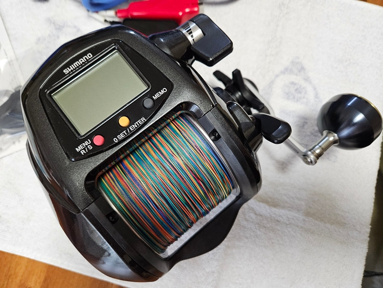 시마노 '포스마스터 9000' 전동릴(비마순정파워노브 튜닝)& 풀박사양--1